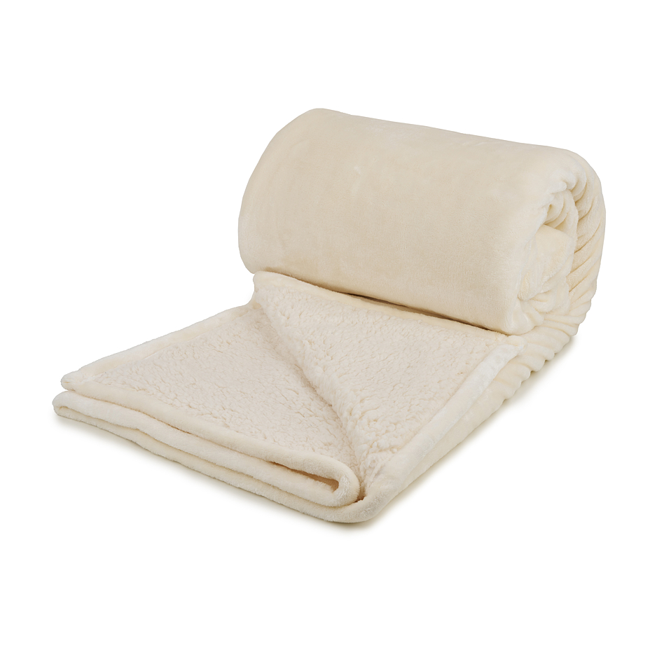 Micro plush blanket white