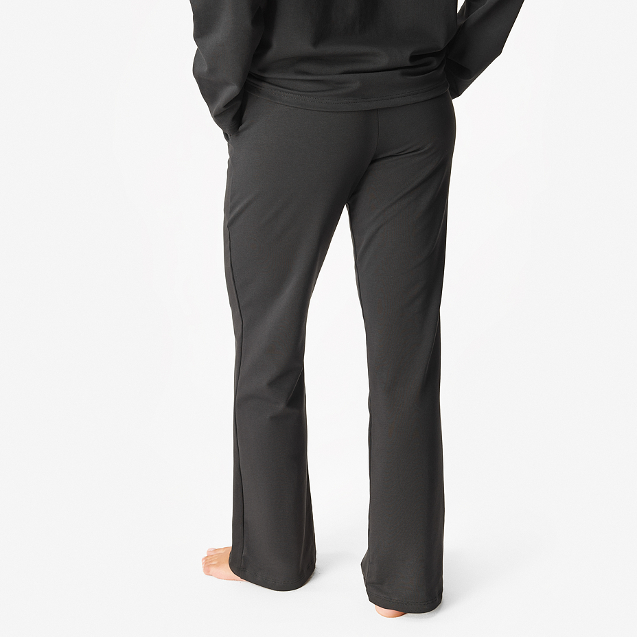 Women's cotton elastic waist sweatpants black