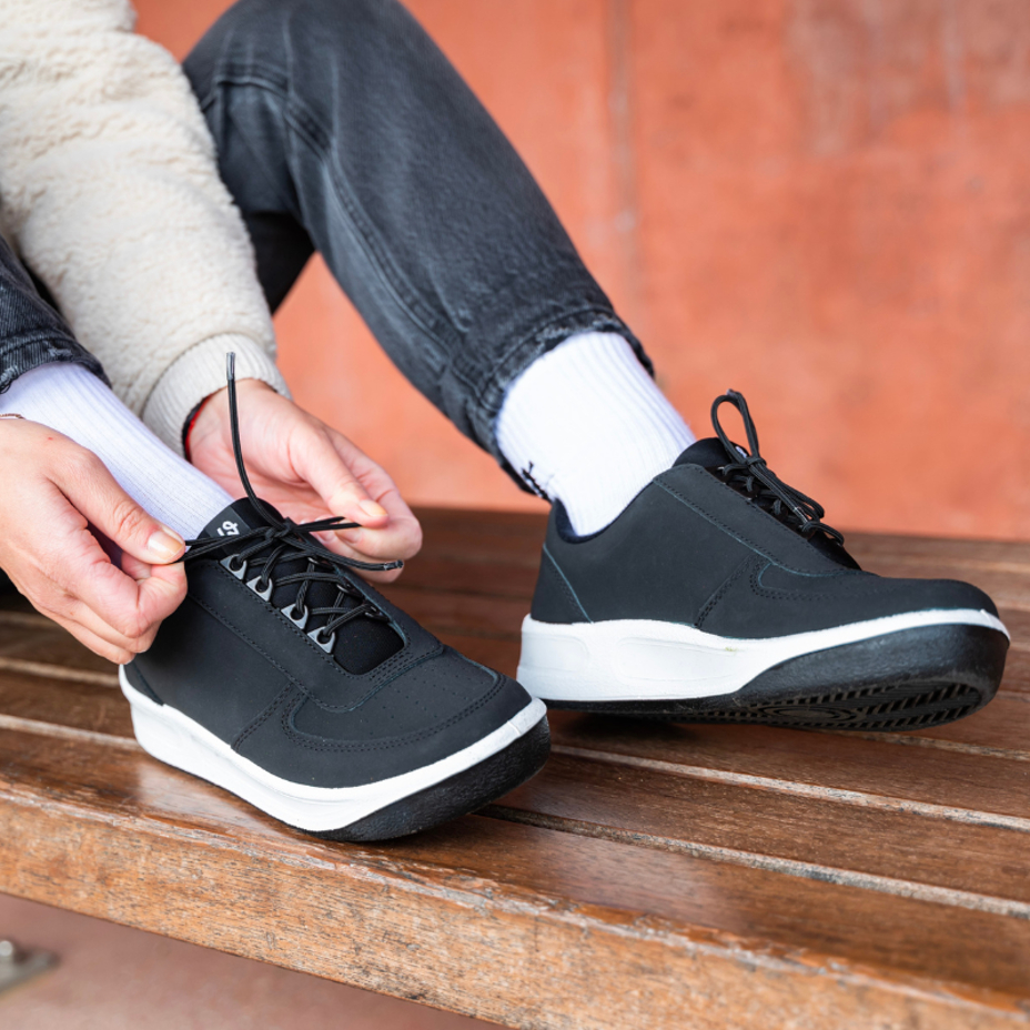 Leather sneakers Woolee Prestige black