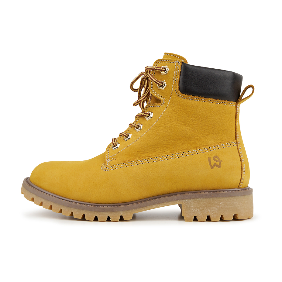 Fluffy farmer's boots Woolee Yellow