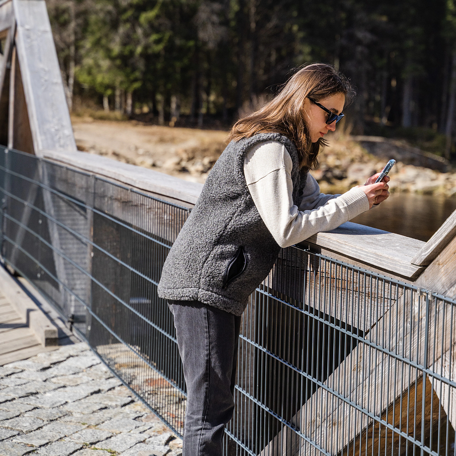 Sport Style Wool Vest Dark Grey