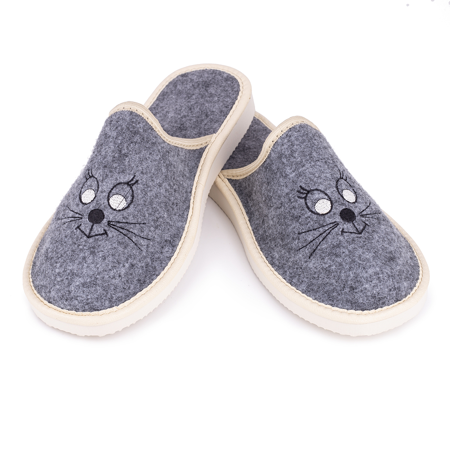 Women's Felt Slippers Mouse