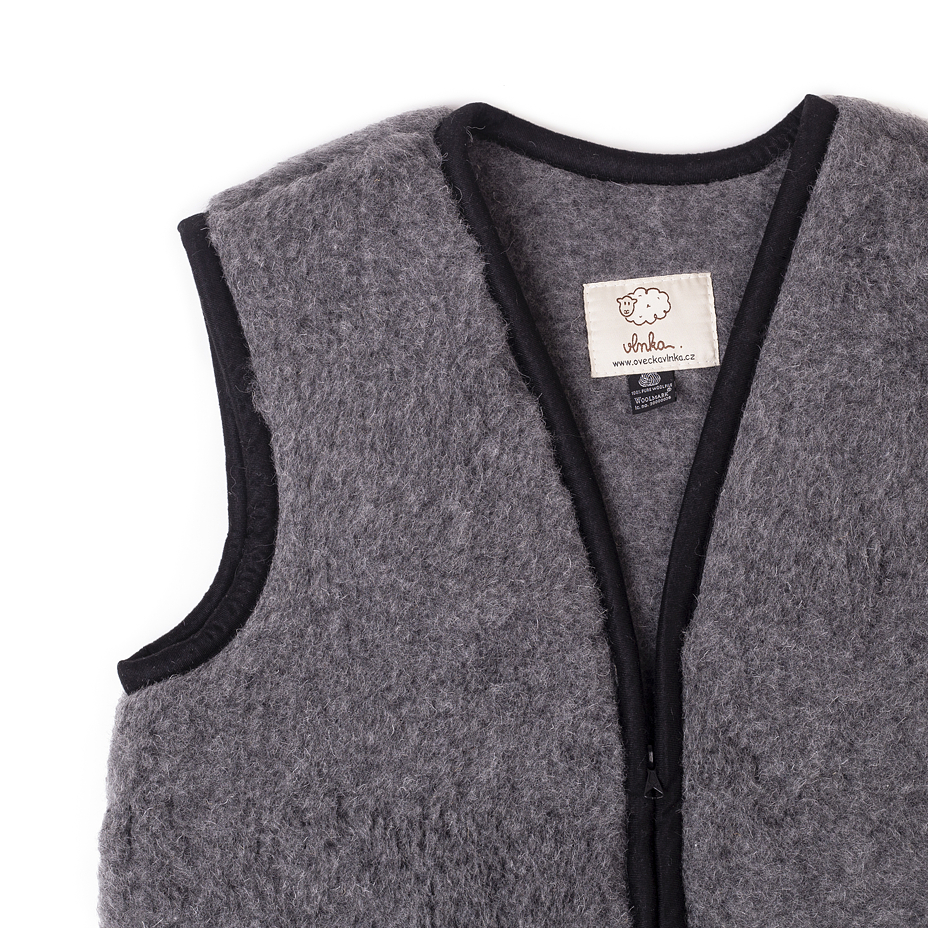 Wool Vest Dark Grey