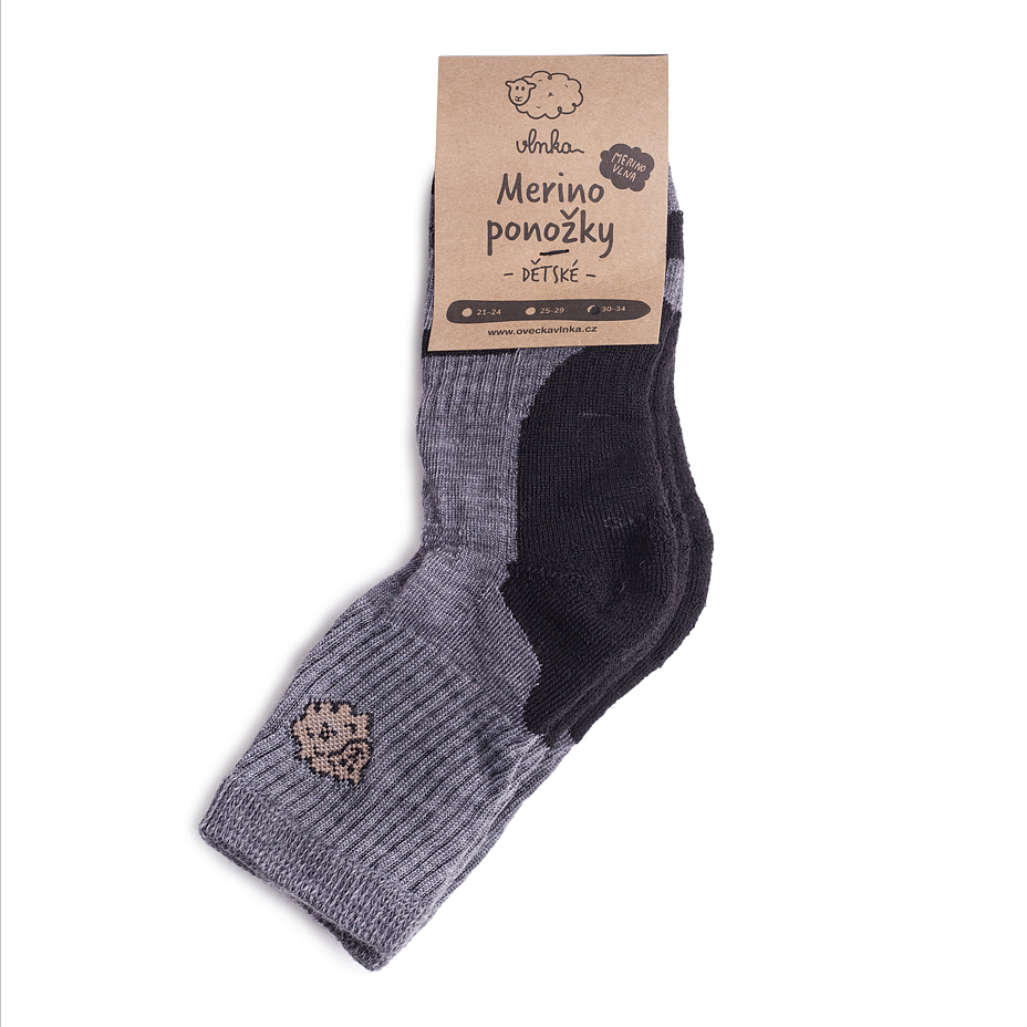 2 pairs Kids’ Merino Socks Dark Grey