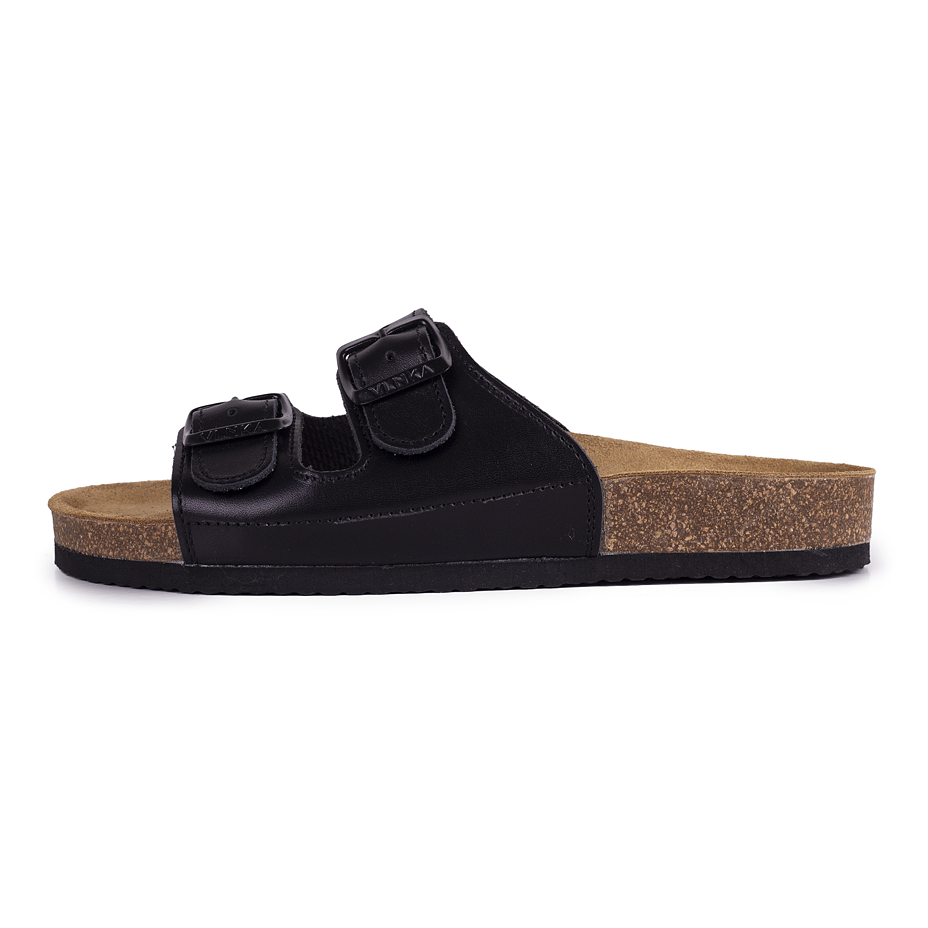 Men's  Alex Orthopaedic Cork Sliders Black