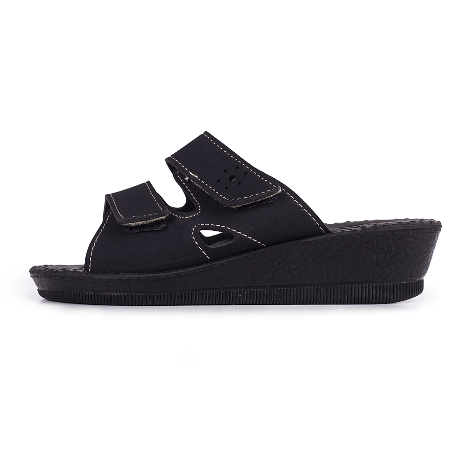 Milena women's gel wedge slides Black
