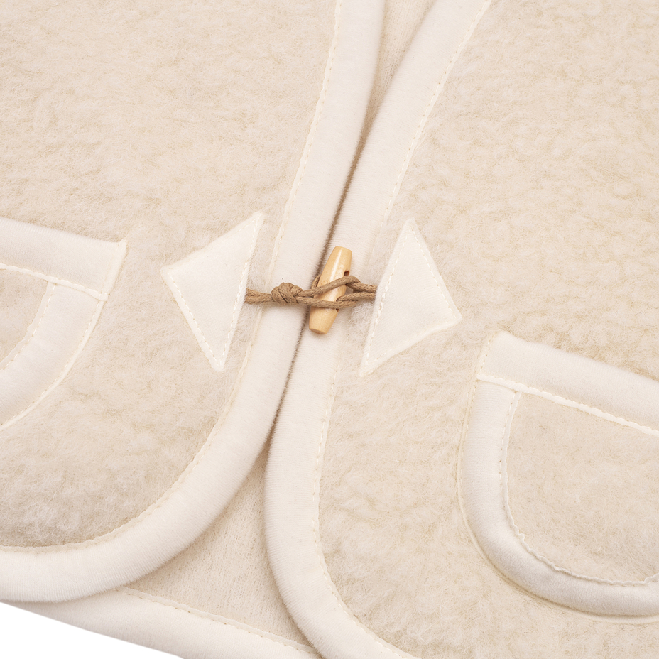Kids’ Toggle Tie Wool Vest Natural