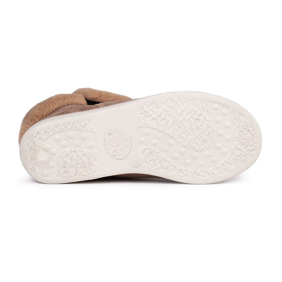 Women's Lucie Winter Ankle Boots with Wool Lining Light Brown