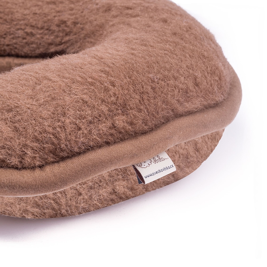 Wool Travel Pillow Brown