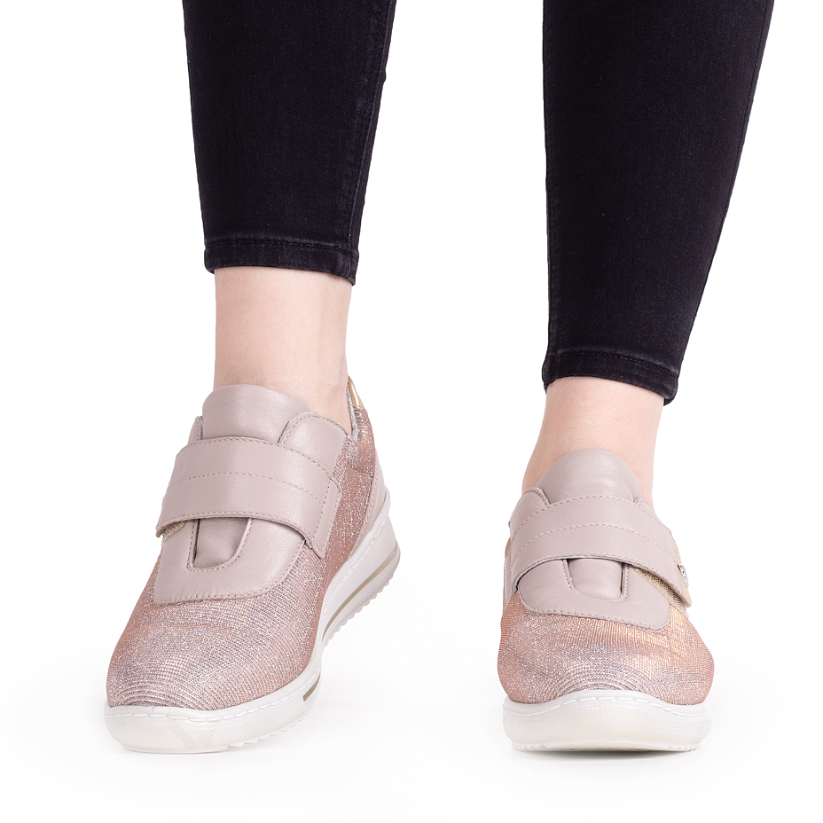 Women's leather sneakers Ingrid Beige