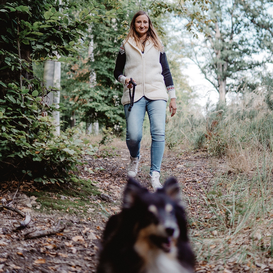 Wool Vest with Collar Natural