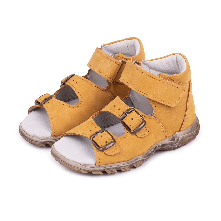 Kids’ leather sandals Zaza Yellow