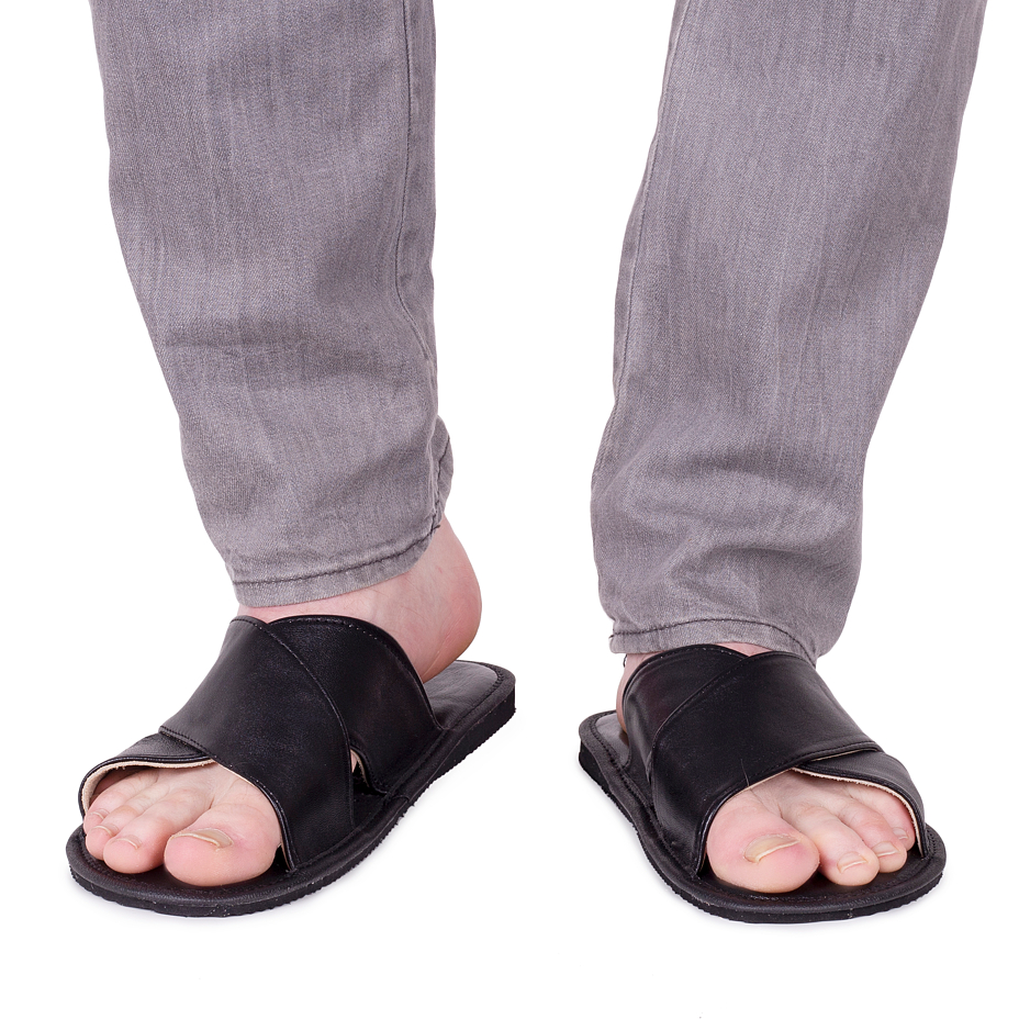 Men's summer leather slippers Alois