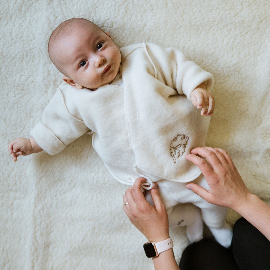 Newborn Wrap-Over Jacket White