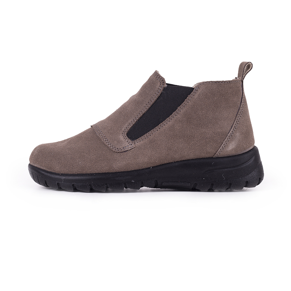 Women's Bohdana Leather Ankle Boots with Wool Felt Brown