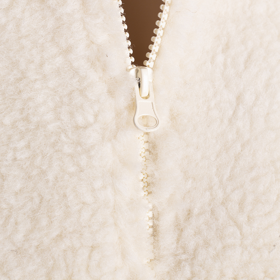 Extra-long wool hoodie Natural