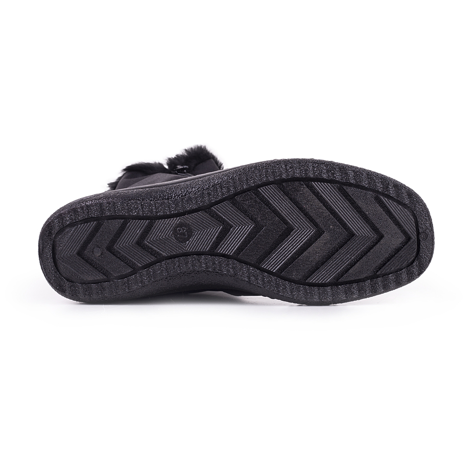 Women's Zippered Snow Boots Black