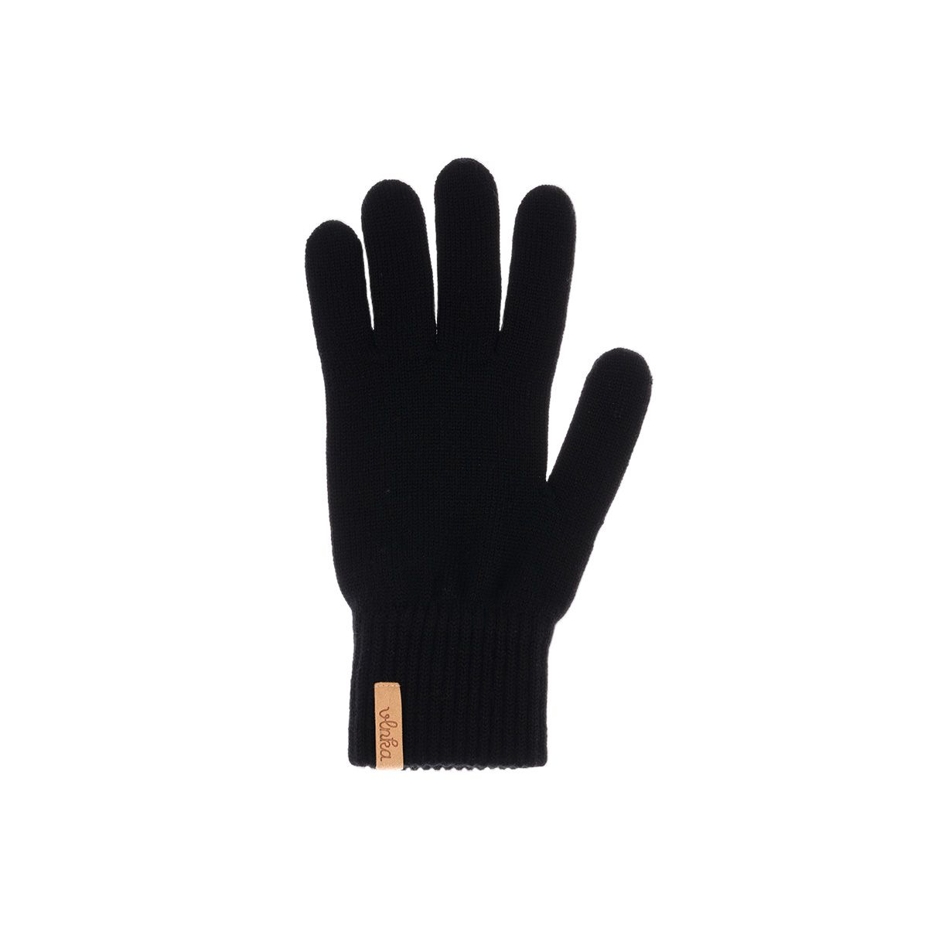 Finger Merino wool gloves Black