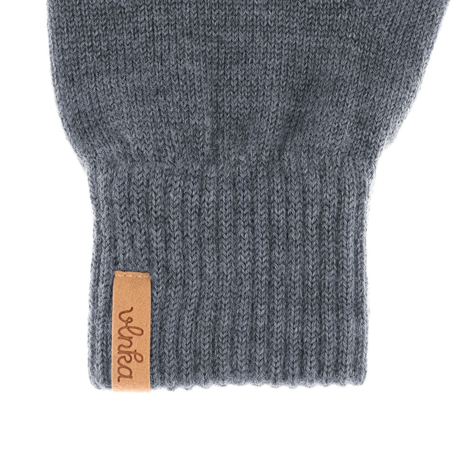 Finger Merino wool gloves Dark Grey