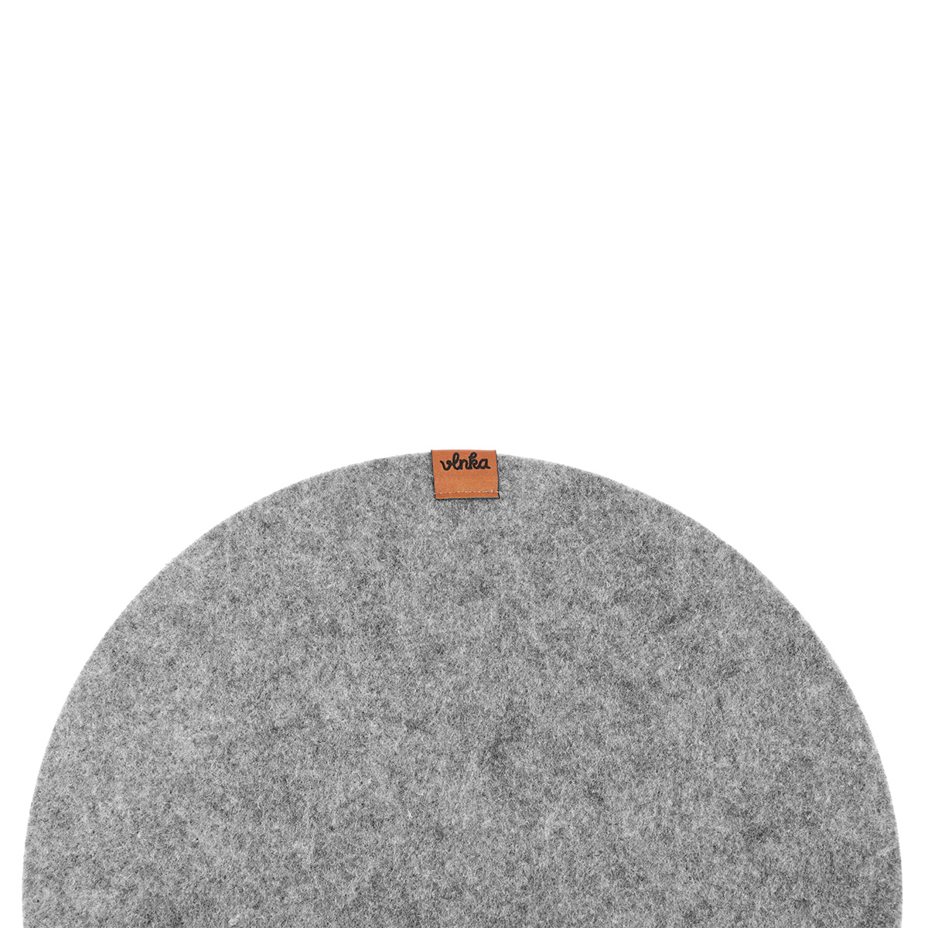 Set of Felt Coasters Grey