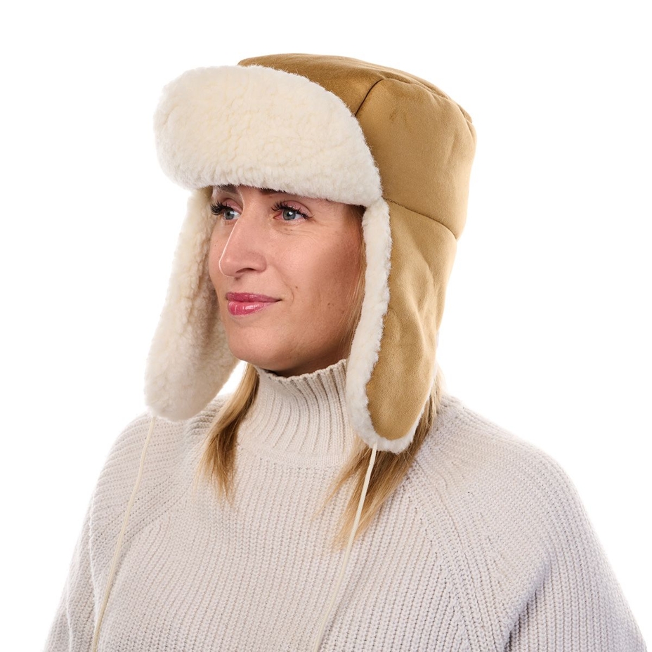 Suede Bomber Hat Brown