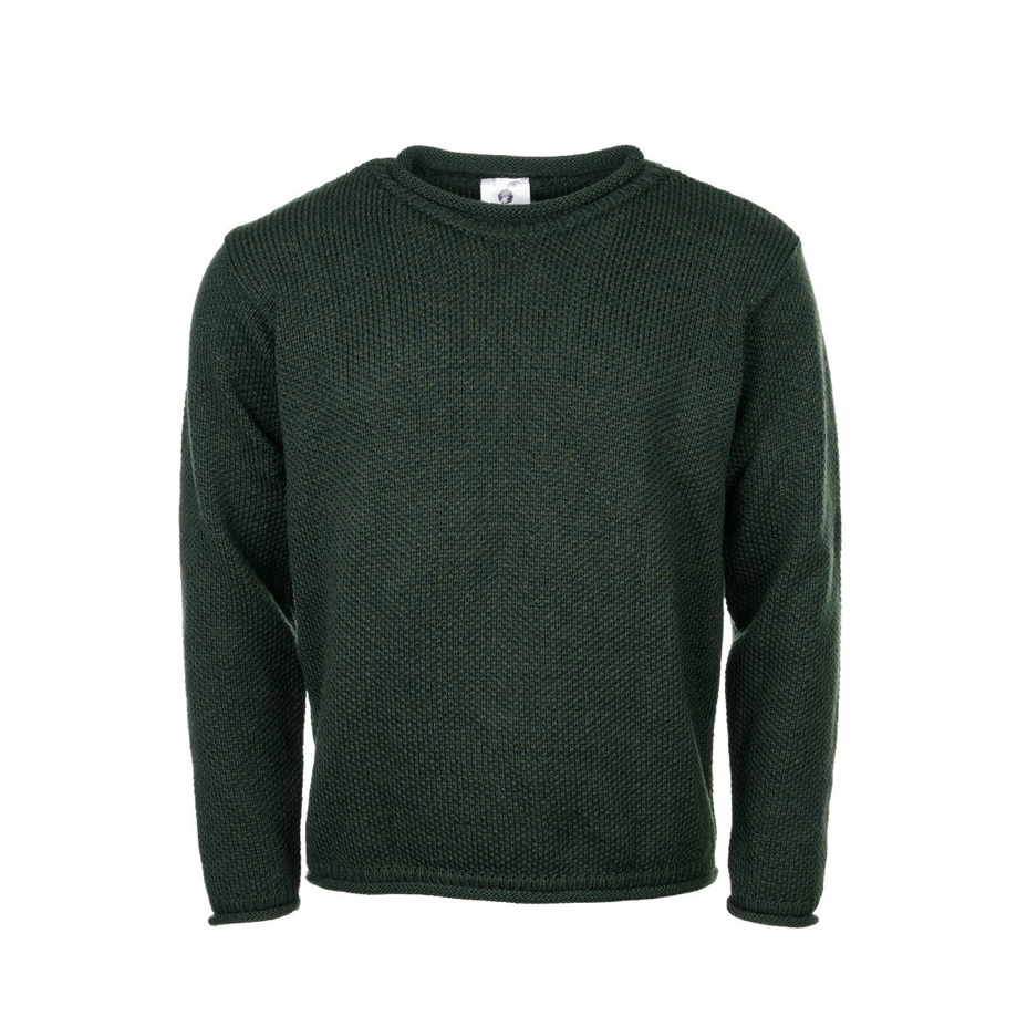 Men's Merino wool pullover sweater green