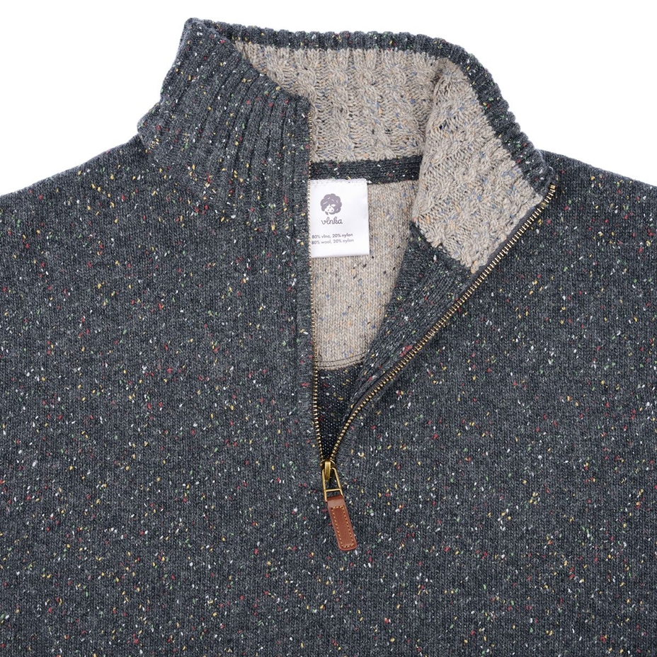 Men's Wool Sweater S10 Dark Dark Grey