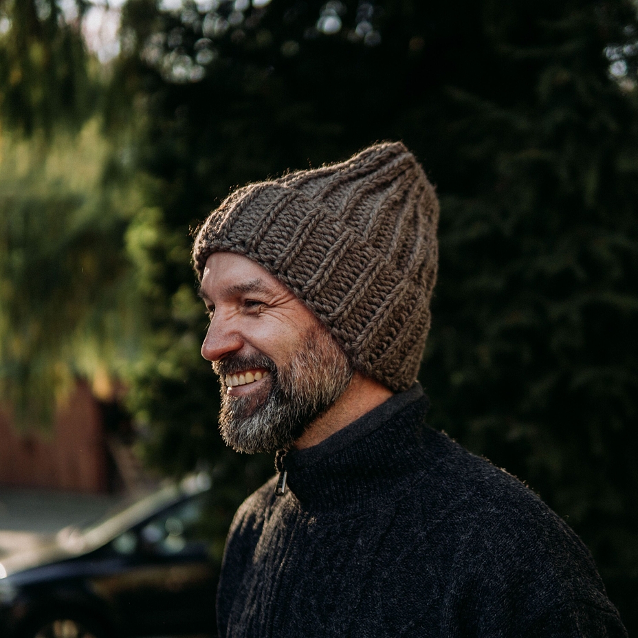 Vlnka Wool Beanie V07 Brown