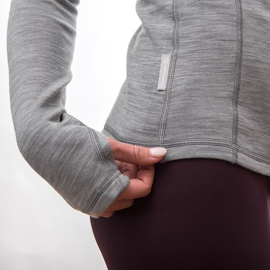 Women’s Sensor Merino Bold Performance Top Cool Grey