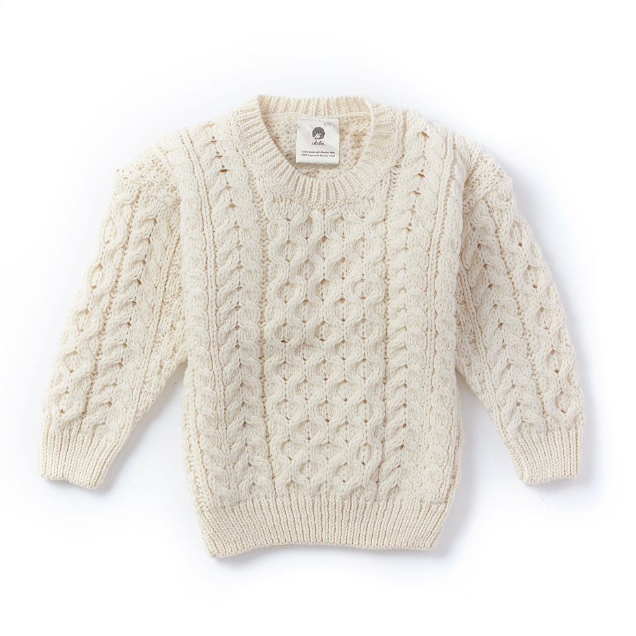Kids’ Wool Sweater S14 Natural