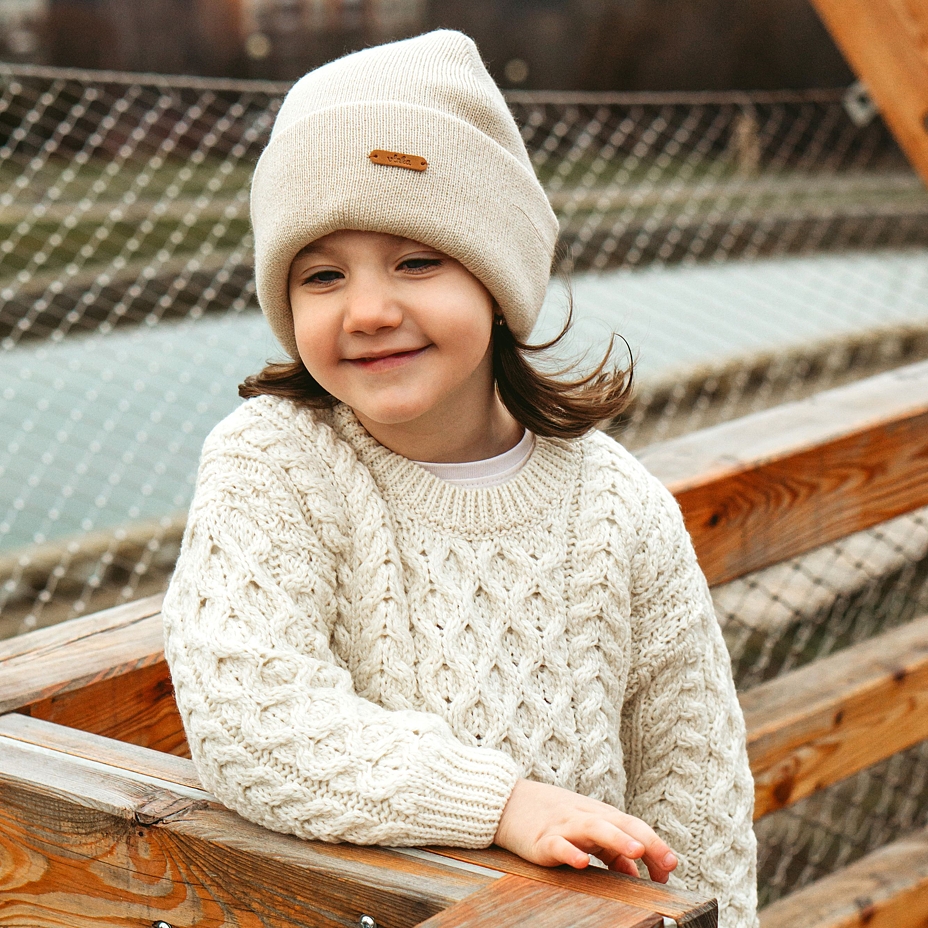 Kids’ Wool Sweater S14 Natural
