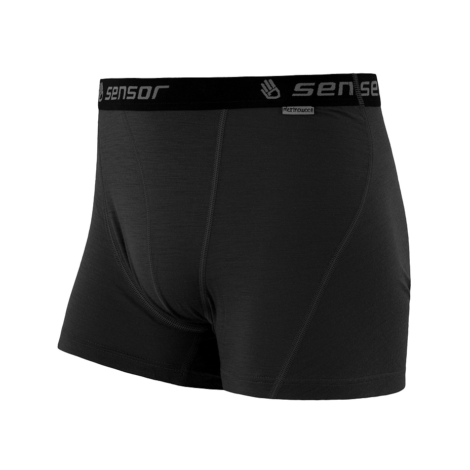 Men's Performance Sensor Merino Active Boxers Black