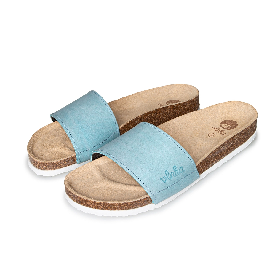 Women's Trepky Orthopaedic Cork Sliders Blue