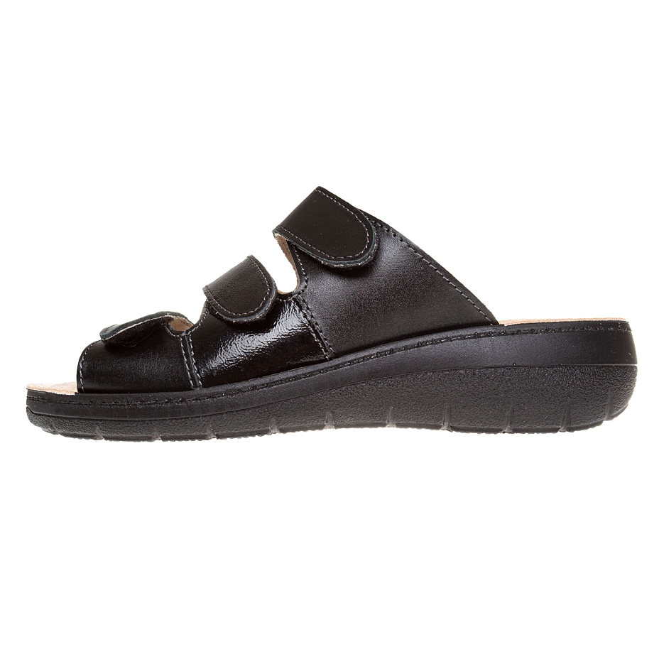 Women’s Simona Orthopaedic Leather Slip-on Shoes Black