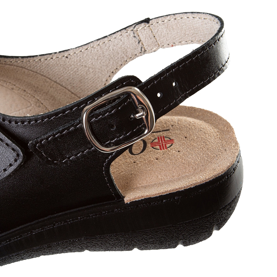 Women’s Sona Leather Sandals for Feet with Bunions Black