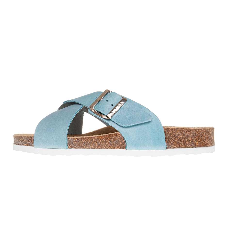 Women's anatomical cork slip-ons Martina Blue