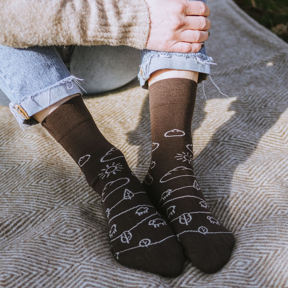 Vlnka Cotton Socks Meadow Brown