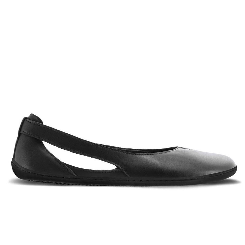 Bellissima Leather Barefoot Ballerina Pumps Black