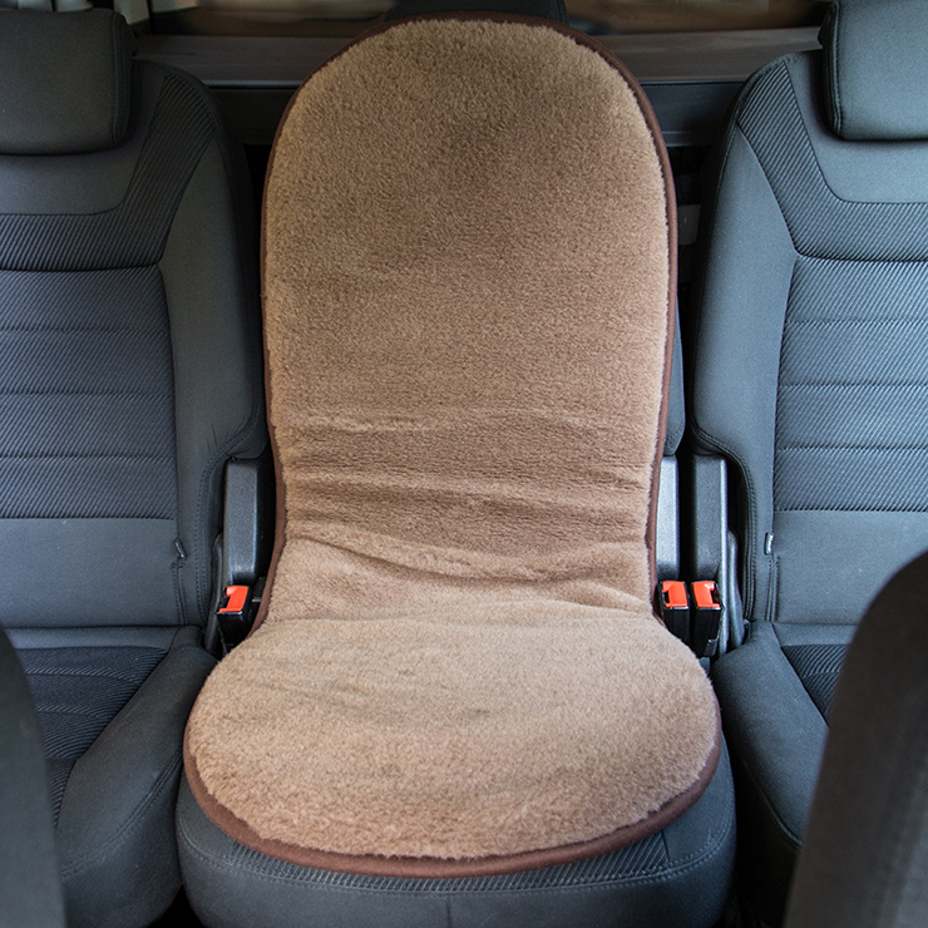 Wool Car Seat Cover Brown