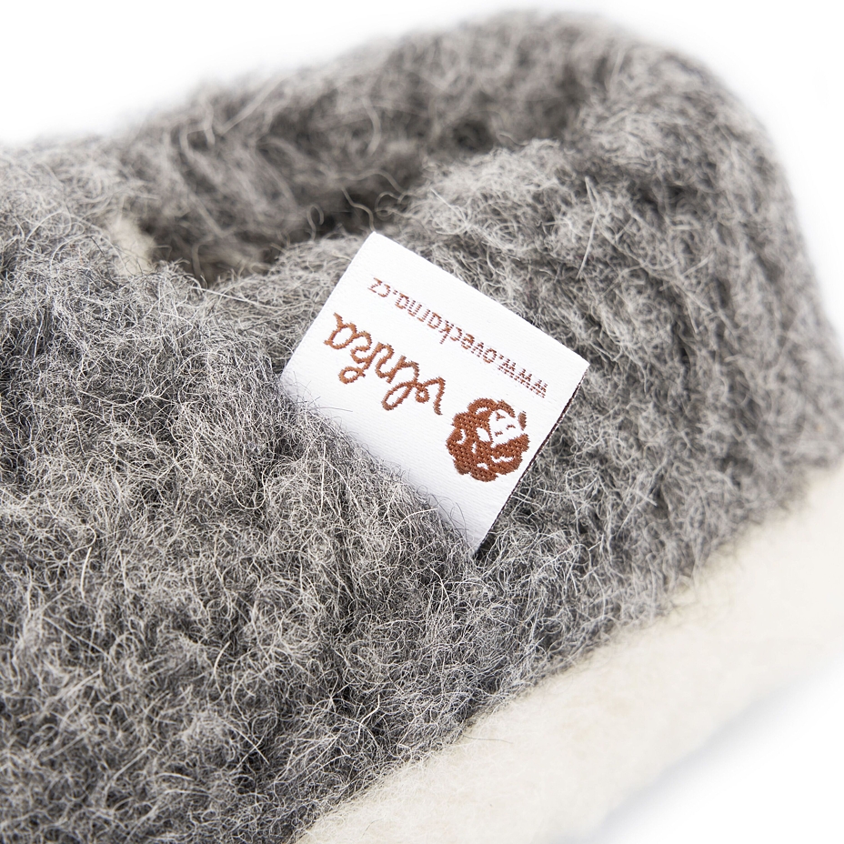 Kids’ Wool Ankle TV Slipper Boots Grey