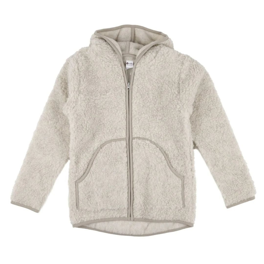 Wool Hooded Jacket Light Grey