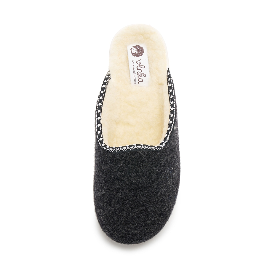 Women’s Wool Slippers Dark Grey