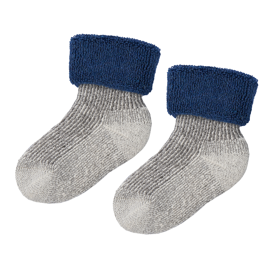 Kids’ Merino Wool Terry Socks Blue