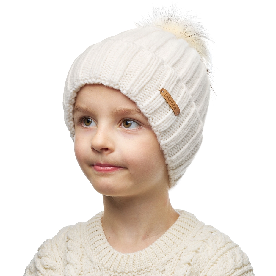 Kids’ Woolee Wool Hat V38 White