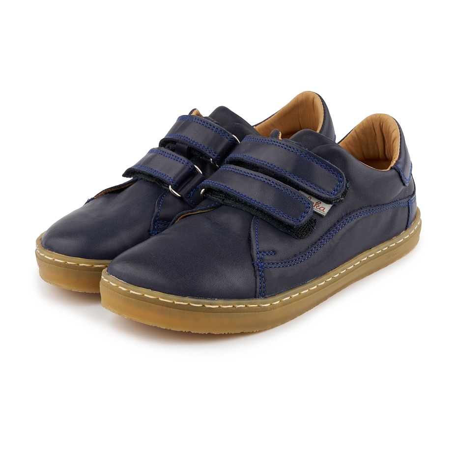 Kids’ Ada Barefoot Leather Trainers Blue