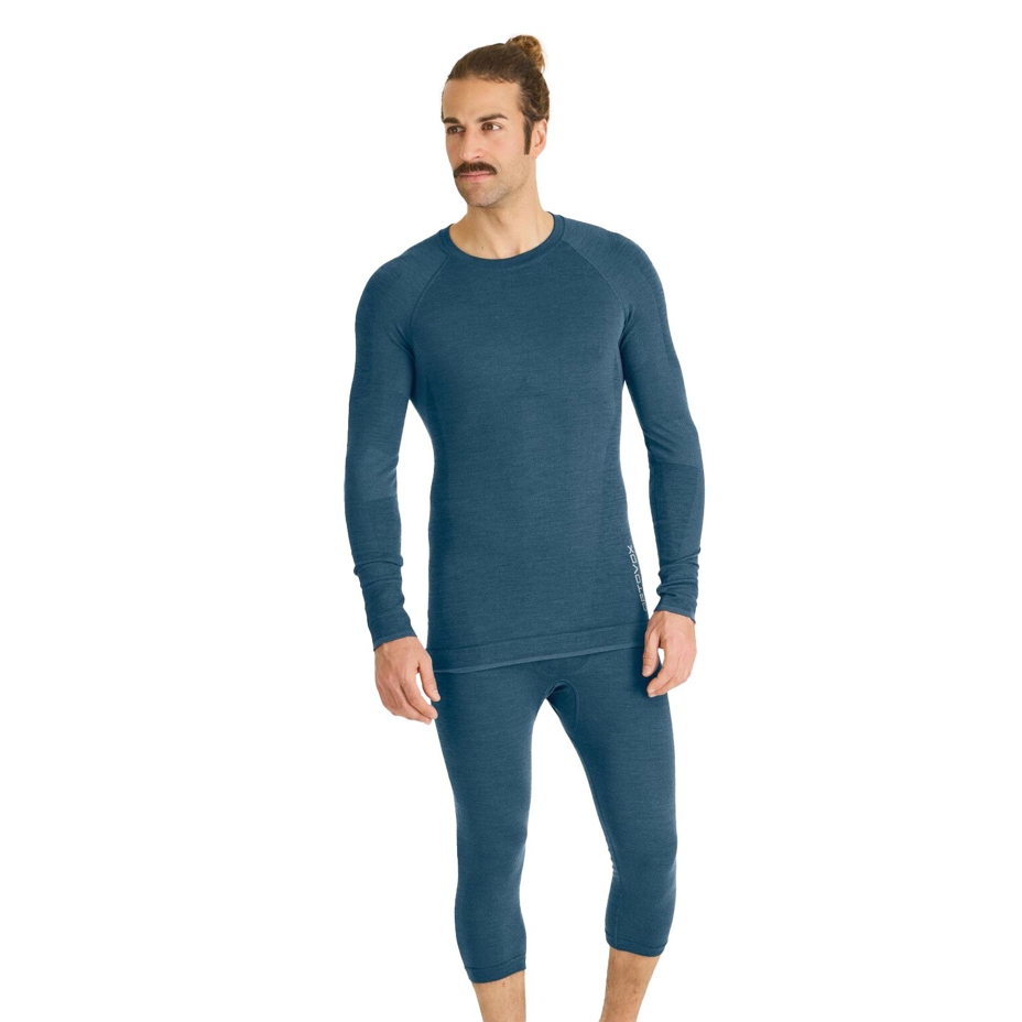 Men’s Ortovox 230 Competition Long Sleeve Merino Top Petrol Blue