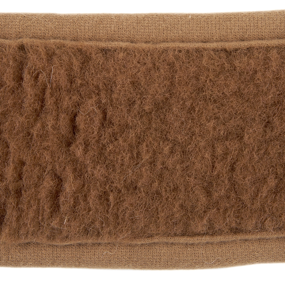 Merino wool neck warmer with camel wool brown
