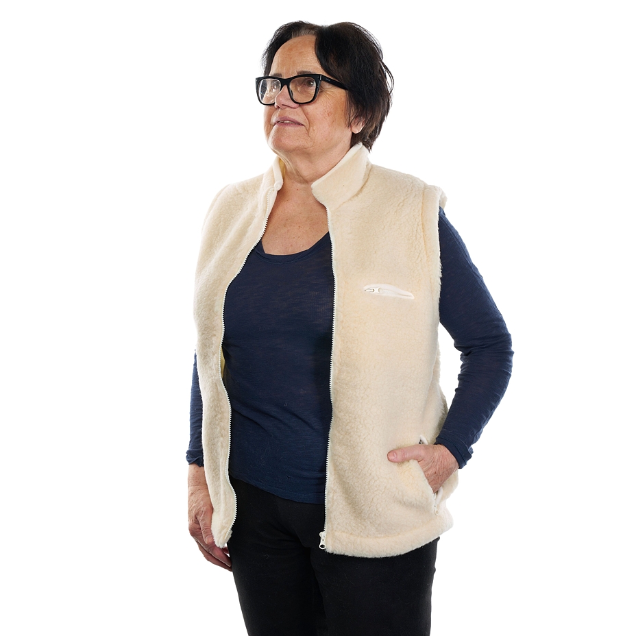 Sport Style Wool Vest Natural