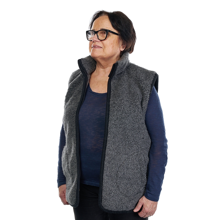 2-in-1 Wool Jacket Dark Grey