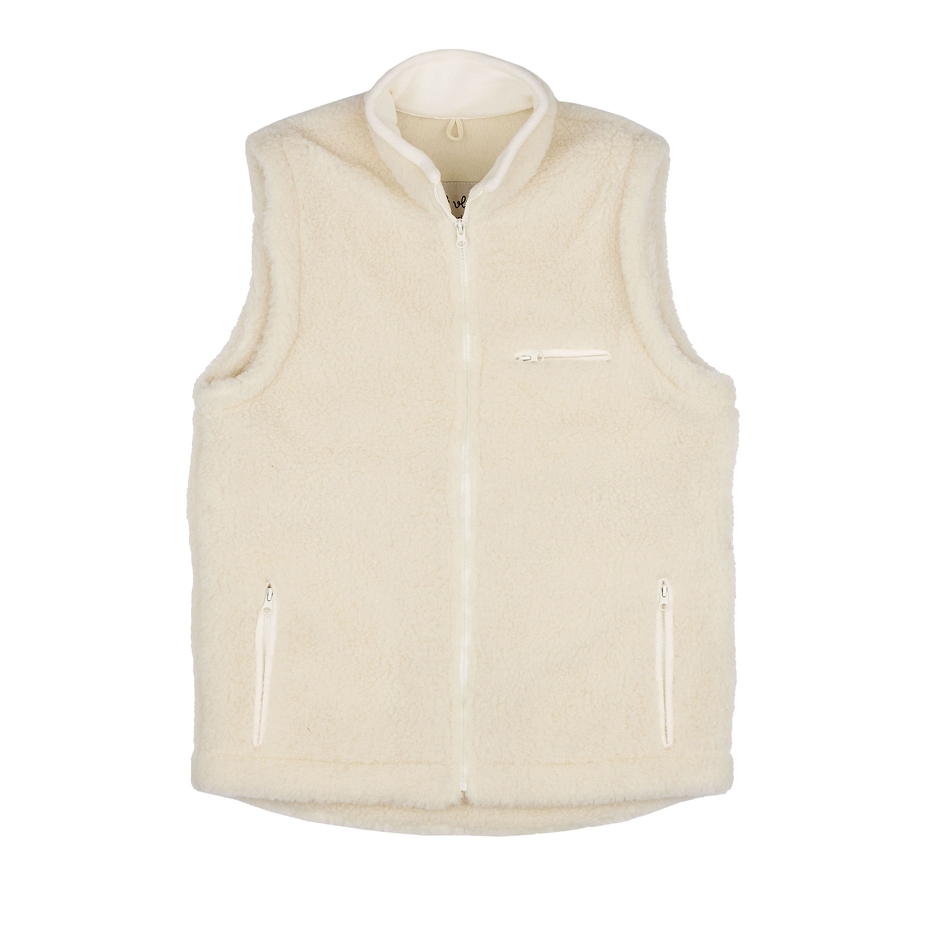 Sport Style Wool Vest Natural